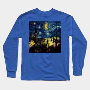 Starry Night Wizarding School Van Gogh Long Sleeve T-Shirt